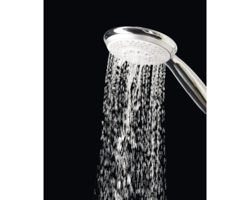 Handbrause mit fließendem Wasser