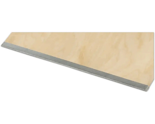 Holzplatte mit Metallkante