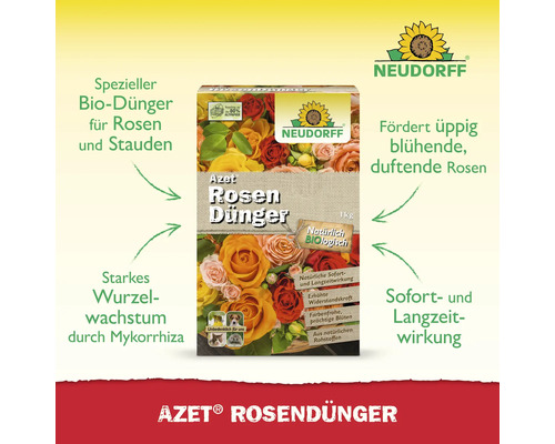 Azet Rosendünger Packung für Rosen und Stauden