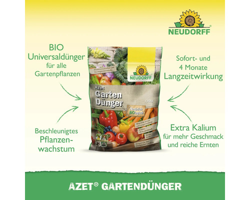 Packung Azet Gartendünger für alle Gartenpflanzen