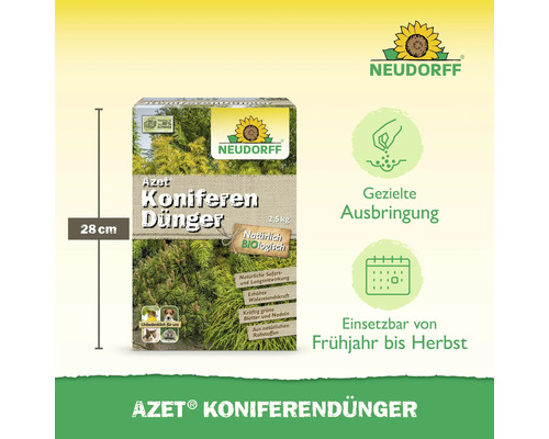 Azet Koniferendünger Packung, 2,5 Kilogramm, 28 cm hoch
