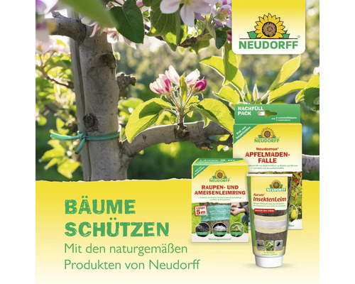 Neudorff Produkte zum Schutz von Bäumen vor Schädlingen und Insekten.