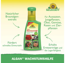 Neudorff Algan Wachstumshilfe mit Braunalgenextrakt für Aussaaten, Jungpflanzen, Obst, Gemüse, Rasen und Zierpflanzen