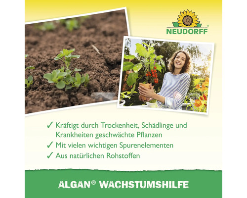 Algan Wachstumshilfe zur Stärkung von Pflanzen, mit Spurenelementen und aus natürlichen Rohstoffen.