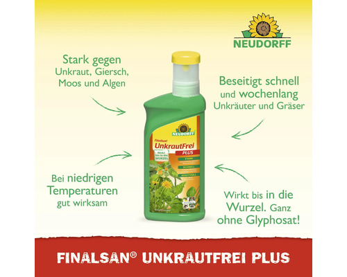 Finalsan Unkrautfrei Plus Unkrautvernichter in grüner Flasche