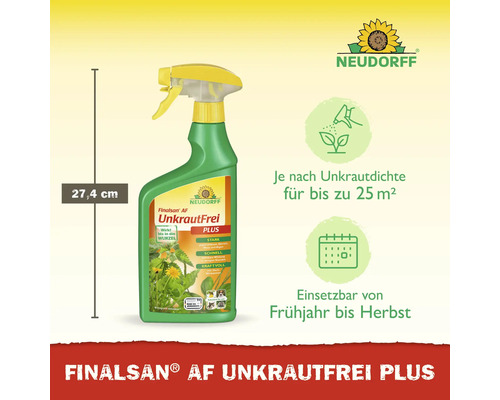 Finalsan AF Unkrautfrei Plus Unkrautvernichter Sprühflasche, Höhe 27,4 cm