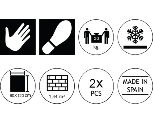 Symbole und Siegel für Produkteigenschaften