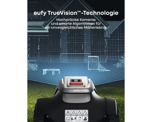 Eufy TrueVision Technologie Rasenmähroboter mit hochpräzisen Kameras und smarten Algorithmen für ein unvergleichliches Mäherlebnis