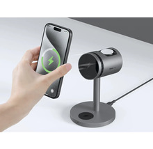 Omnia-Free Ladestation mit kabelloser Ladefunktion für Mobiltelefone und Apple Watch