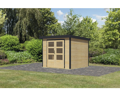 Gartenhaus aus Holz mit Doppeltür und Fenstern