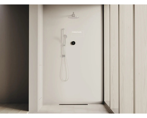 Begehbare Dusche mit Duschkopf, Handbrause und Thermostat