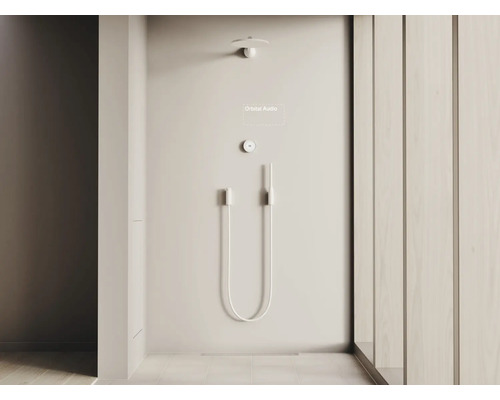 Modernes Badezimmer mit Dusche und Armaturen