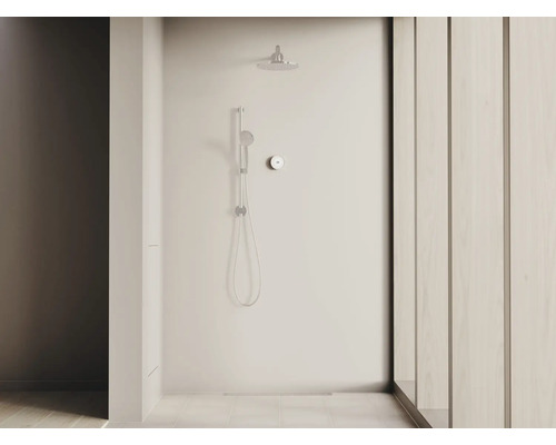 Begehbare Dusche mit Kopfbrause und Handbrause