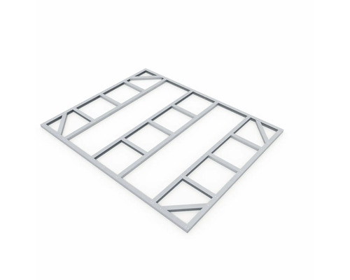 Quadratischer Terrassenunterbau aus Metall