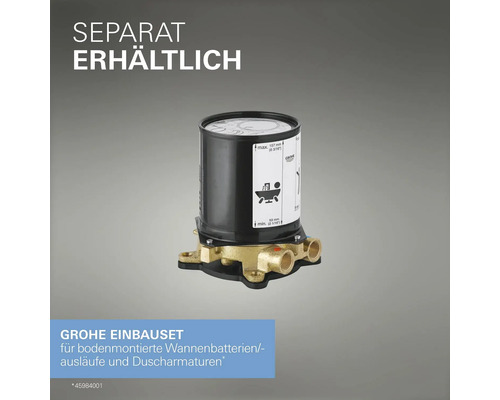 Grohe Unterputz-Einbauset für bodenstehende Badewannenarmaturen, Ausläufe und Duscharmaturen