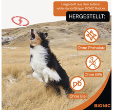 Hundespielzeug BIONIC Ring, 22,7 cm extrem widerstandsfähig, schwimmfähig, ohne Blei, Phthalate und BPA