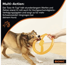Hundespielzeug BIONIC Ring, 22,7 cm extrem widerstandsfähig, schwimmfähig, ohne Blei, Phthalate und BPA