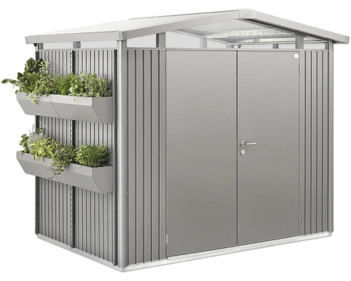 Gartenschrank mit Pflanzkästen zur Aufbewahrung von Gartengeräten