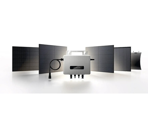 EcoFlow Logo und Solarpanel auf weißem Hintergrund