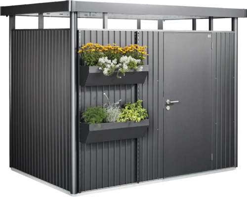 Gartenschrank mit Pflanzkästen und Tür