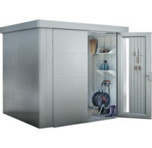 Gerätehaus Biohort Neo 2D Doppeltür 348 x 236 cm silber-metallic