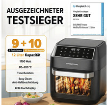 Gourmetmaxx Heißluftfritteuse mit 12 Litern Kapazität, ausgezeichnet als Testsieger