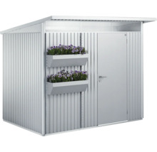 Gartenhaus Biohort AvantGarde Eco A4 Standardtür 180 x 380 cm silber-metallic