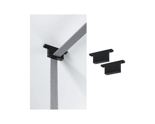 Schienensystem mit Montageelementen zur Befestigung an Wand und Decke