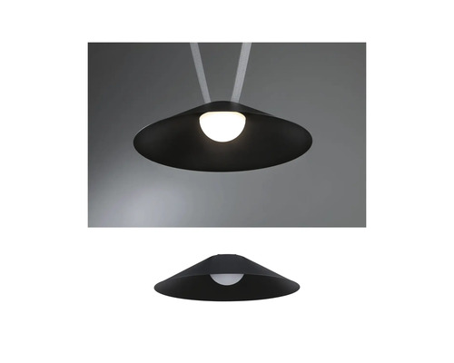 Schwarze Hängelampe mit Lampenschirm