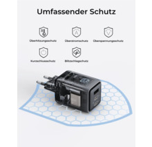 Umfassender Schutz des Netzteils durch Überhitzungsschutz, Überstromschutz, Überspannungsschutz, Kurzschlussschutz und Blitzschlagschutz.