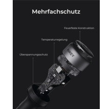 Mehrfachschutz des Aukey Autoladegerätes mit Überspannungsschutz, Temperaturregelung und feuerfester Konstruktion