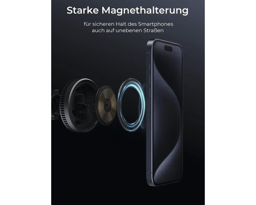 Magnetische Smartphonehalterung zur Befestigung im Auto