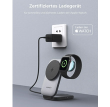 Aukey charging station with Apple Watch and power supply