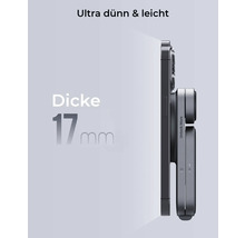 Smartphone mit Magnetaufsatz, Dicke 17 Millimeter