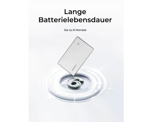 Aukey Logo. Powerbank mit langer Batterielebensdauer von bis zu sechs Monaten.