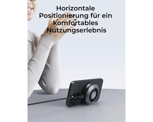 Smartphone mit Kühlkörper für horizontale Nutzung