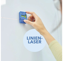 Anwendung eines Linienlasers an einer Wand