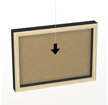 Flexible Fotowand Set naturel eiche weiß 95 cm 3 Fotos 2x 13x18 cm 1x 20x30 cm