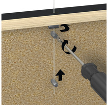 Flexible Fotowand Set naturel eiche weiß 95 cm 3 Fotos 2x 13x18 cm 1x 20x30 cm