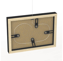 Flexible Fotowand Set naturel eiche weiß 95 cm 3 Fotos 2x 13x18 cm 1x 20x30 cm