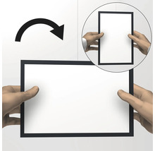 Flexible Fotowand Set schwarz 95 cm 3 Fotos 2x 13x18 cm 1x 20x30 cm