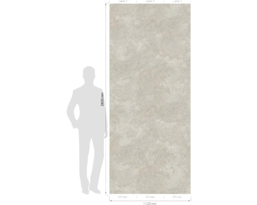 Dekorplatte, 2600 x 1125 Millimeter, zur Wandgestaltung