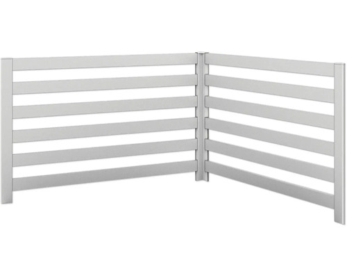 Rankgitter Biohort 2 Stück für L-Form Gr. L150 silber-metallic Zaunfeld aus Kunststoff mit Querstreben