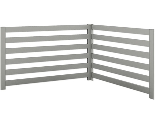 Rankgitter Biohort 2 Stück für L-Form Gr. L150 quarzgrau-metallic Elemente eines Gartenzauns mit horizontalen Latten