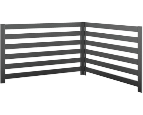Rankgitter Biohort 2 Stück für L-Form Gr. L150 dunkelgrau-metallic Metallzaun Eckansicht für den Garten