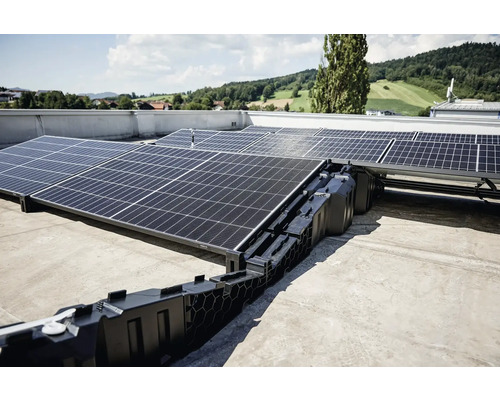 Zambelli HSF Ballast-Tank PV Halterung & Ballastierung am Flachdach für PV Module 1129 mm - 1136 mm