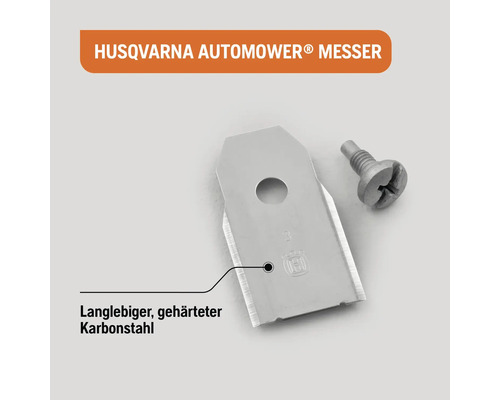 Husqvarna Automower Messer aus Karbonstahl mit Schraube