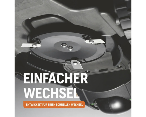 Messerwechsel am Rasenroboter