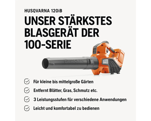 Husqvarna 120iB Akku Laubbläser für kleine bis mittelgroße Gärten