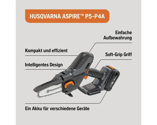 Husqvarna Aspire Akku-Kettensäge mit Soft-Griff